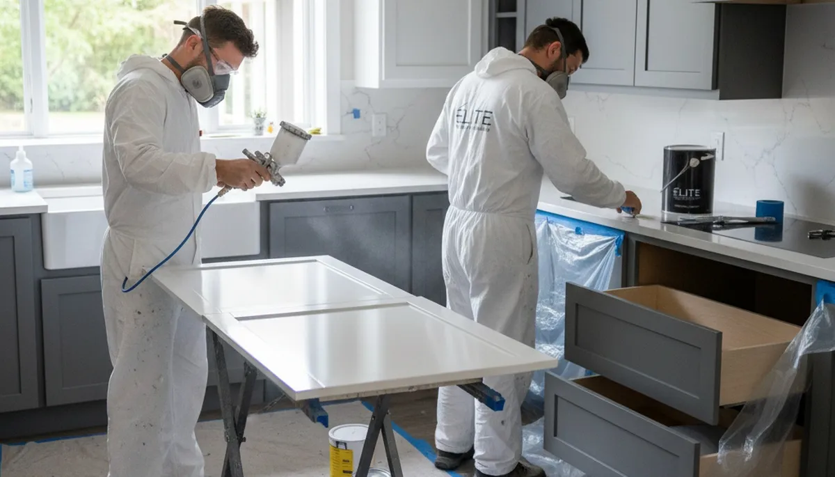 Cabinet painting service in Fort Lauderdale, FL for durable, professional kitchen cabinet finishes